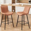 Infurnic Dining Chairs, Sleek Upholstered Dining Chairs Set with Durable Table Legs, for Kitchen and Dining Room, 2PCS, Brown, 15.7"*19.3"*36" - 2 of 4