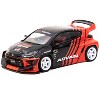 Toyota "Pandem" Yaris RHD (Right Hand Drive) Black & Red "ADVAN" Livery "Hobby43" Series 1/43 Diecast Model Car by Tarmac Works - 2 of 3