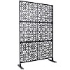 Okak Balcony Privacy Screen with Hollowed Decoration, Outdoor Privacy Screen with Metal Frame, Outside Privacy Fence Panels - 2 of 4