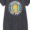 - Garfield - Resting Cat Face Graphic Short Sleeve Fleece Dress - 2 of 3