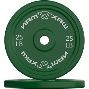 25LB Olympic Bumper Weight Plate, Grip Plate for Strength Training & CrossFit, Virgin Rubber with Steel Insert, Fits 2" Barbells - 1 of 1