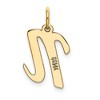 Black Bow Jewelry 14k Yellow Gold, Madison Collection, Medium Script Initial Pendant A-W - 3 of 4