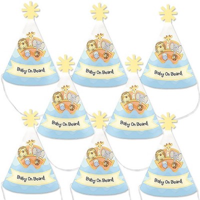 Big Dot of Happiness Noah's Ark - Mini Cone Baby Shower or Birthday Party Hats - Small Little Party Hats - Set of 8