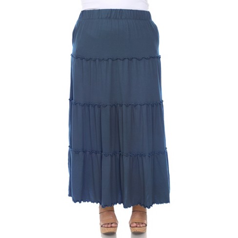 Tiered maxi hotsell skirt plus size