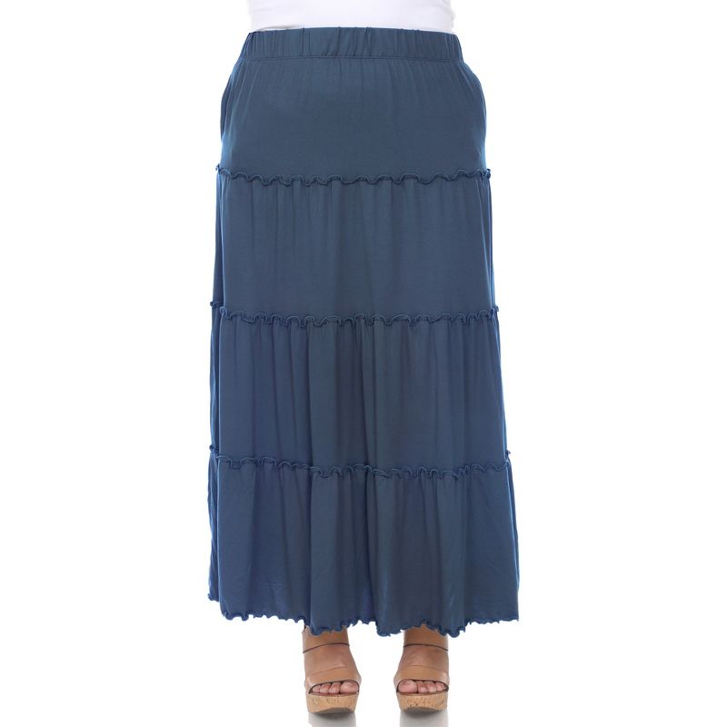 Plus Size Tiered Maxi Skirt, 1 of 5