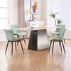 YOUNIKE Dining Chairs Set of 2 Modern Leather Kitchen & Dining Room Chair Upholstered Side Chair Makeup Vanity Chair 19.3"Wx23.62"Dx31.1" H - 4 of 4