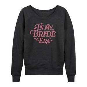 Women's - Instant Message - In My Bride Era Lightweight French Terry Wide Neck Long Sleeve Graphic Shirt - 1 of 4