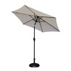 CAVINAS Compact 8.8 FT Beach Ready Patio Umbrella Sand, Weighted Base and Auto Tilt Uv Block Canopy, Sun Shelter for Tables, Cream - 4 of 4