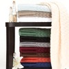 Hastings Home Chevron Pattern Decorative Cotton Bath Towel Set - 6-pc, Silver - 4 of 4