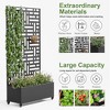 PexFix 71" x 35.4" Tall Wrought Iron Garden Trellis with Planter Box Black Outdoor Plant Support for Climbing Flowers Vines Patio Yard Street Decor - 2 of 4