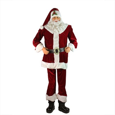 Northlight 6' Christmas Standing Or Sitting Plush Santa Clause Figure ...