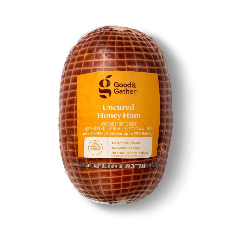Uncured Honey Ham - Deli Fresh Sliced - price per lb - Good &#38; Gather&#8482;, 1 of 5