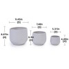 NAYSAYE Planter Set of 3 Ceramic Flowerpot Sleek Glossy Design for Indoor Outdoor Garden, Matte White, 9.5"*9.5"*8.1" - 3 of 4