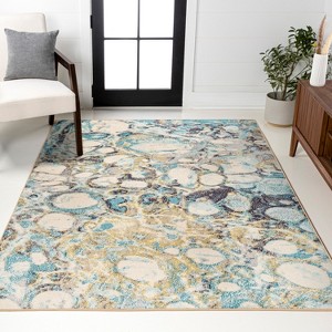 JONATHAN Y Pebble Marbled Abstract Area Rug - 1 of 4