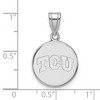 Black Bow Jewelry 14k White Gold Texas Christian Horned Frogs NCAA Medium Pendant - 2 of 3