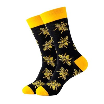 Shiny Bee Patterned Socks - Medium from the Sock Panda (Women's Sizes Adult Medium)