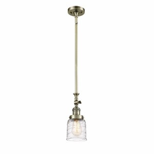 Bell - 1 Light Stem Hung Tiltable Mini Pendant In Industrial Style-14 Inches Tall and 5 Inches Wide - 1 of 1