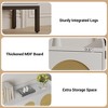 Coolmee Shoe Cabinet with 3 Rattan Doors, 7-Tier Freestanding Shoe Storage Organizer with Adjustable Shelves for Entryway, Hallway, Living Room - 3 of 4