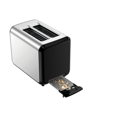 Digital Stainless Steel 2-Slice Toaster with Wide Slots