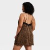 Women's Lace Trim Satin Chemise - Auden™ - 2 of 3