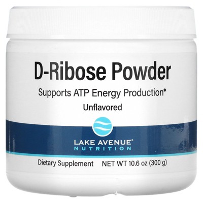 Lake Avenue Nutrition D-Ribose Powder, Unflavored, 10.6 oz (300 g)