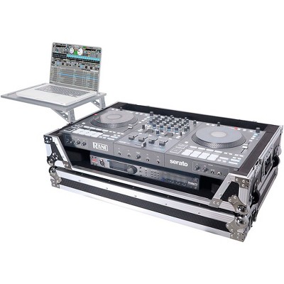 ProX ATA Flight Style Road Case For RANE Four DJ Controller with 1U Rack Space & Wheels Black