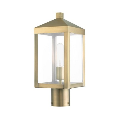 Livex Lighting Nyack 1 - Light Post Light in  Antique Brass