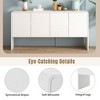 Minimalist Style 60"L Large Storage Space Sideboard with 4 Doors and Rebound Device(White) - 2 of 4