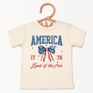 The Juniper Shop America Land of the Free Coquette Toddler Short Sleeve Tee - 1 of 4