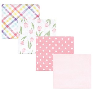 Luvable Friends Hudson Baby Flannel Receiving Blankets 4pk - 1 of 2