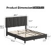 Queen Size Platform Bed Frame, Linen Upholstered Bed Frame with Headboard, Modern Mattress Foundation with Wooden Slats Supports for Queen Bed, No - 2 of 4