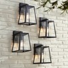 John Timberland Arrington Modern Outdoor Wall Lights Fixtures Set of 4 Mystic Black 13" Clear Glass for Post Exterior Barn Deck House Porch Yard Patio - 2 of 4