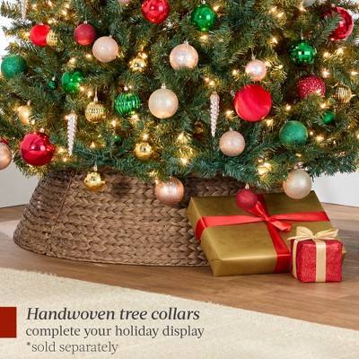 7.5ft Green Spruce Pre-Lit Artificial Christmas Tree with Metal Hinges