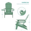 Sonkuki Patio Outdoor Folding Plastic Wood Adirondack Chair, Weather Resistant for Lawn, deck and Backyard - 3 of 4