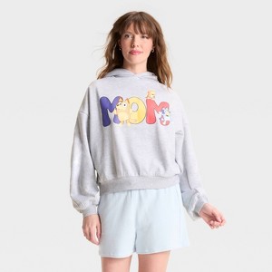 Women's Bluey Mom Graphic Hoodie Sweatshirt - Gray - 1 of 3
