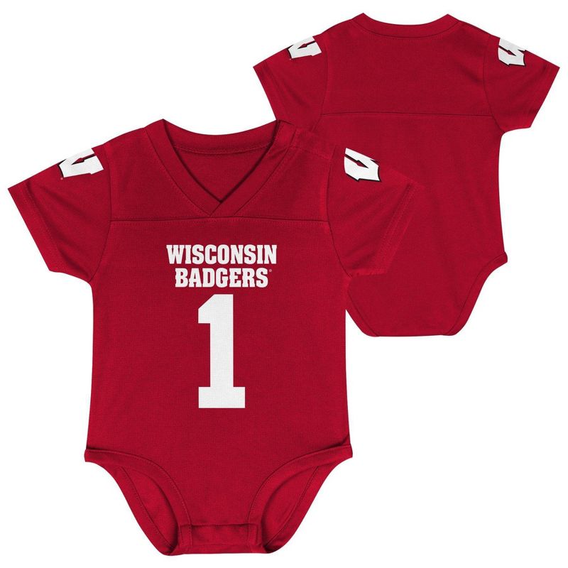 NCAA Wisconsin Badgers Infant Boys&#39; Bodysuit, 1 of 4