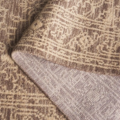 Tribal Essence Hand-Knotted Wool Accent Rug in Brown & Beige - 2' x 3'