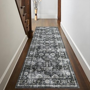 Nasitip Bohemia Floral Area Rug,Machine Non-Slip&Washable , Soft Low Pile for Easy-Living Room，bedroom - 1 of 4