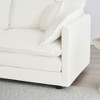 Sofa Set of 3, 1+1+3 Seats Living Room Sofa Set, Accent Chair, Loveseat, and Three-Seat Sofa Modern Style Round Arms 3 Piece Sofa Set - 2 of 4