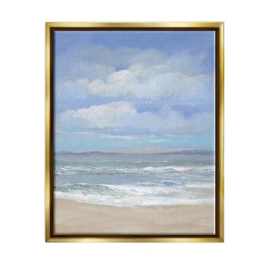 Stupell Industries Cloudy Ocean Bay Shoreline Framed Canvas - 1 of 3