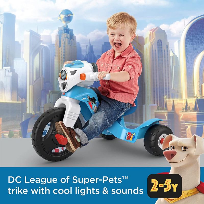 Power Wheels DC League of Super-Pets Lights & Sounds Trike ride-on tricycle, 3 of 6