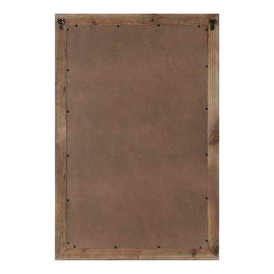 Rustic Brown Bohemian Full-Length Rectangular Wood Wall Mirror