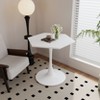 NicBex Modern Coffee Table, 31.5 Inch, MDF Top with Metal Base for Dining Kitchen Living Room, White - 2 of 4