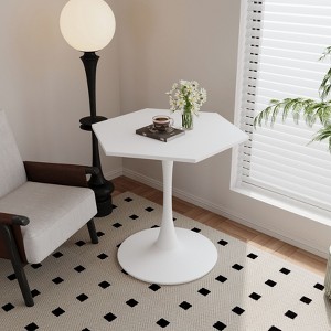 NicBex Dining Table Kitchen Table Modern Hexagonal Table with MDF Table Top Metal Base Dining Table for Kitchen and Dining Room - 1 of 4