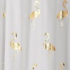 Flamingo Shower Curtain Gold - Lush Décor: Polyester Fabric, Buttonhole Top, Bathroom Accessory - 3 of 4