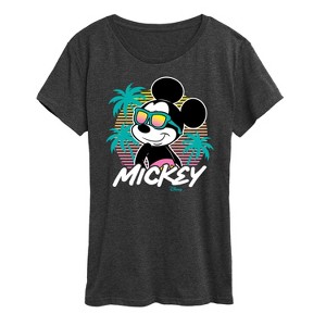 Women's - Disney - Mickey Sunset Shades Short Sleeve Graphic T-Shirt - 1 of 4