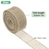 Unique Bargains Burlap Wired Edge Durable Thick Fabric Ribbons for DIY Crafts 1 Pc - 3 of 4