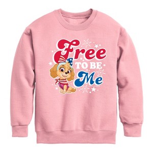 Boys' - Paw Patrol - Americana Graphic Long Sleeve Fleece Sweatshirt - 1 of 3