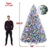 Yaheetech 6Ft/7.5Ft/9Ft Pre-lit Flocked Artificial Christmas Tree - 3 of 4