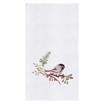 C&f Home Holiday Winter Themed Single Red Cardinal Embroidered Sitting On  Red Berry Tree Flour Sack Dish Towel 27l X 18w In. : Target